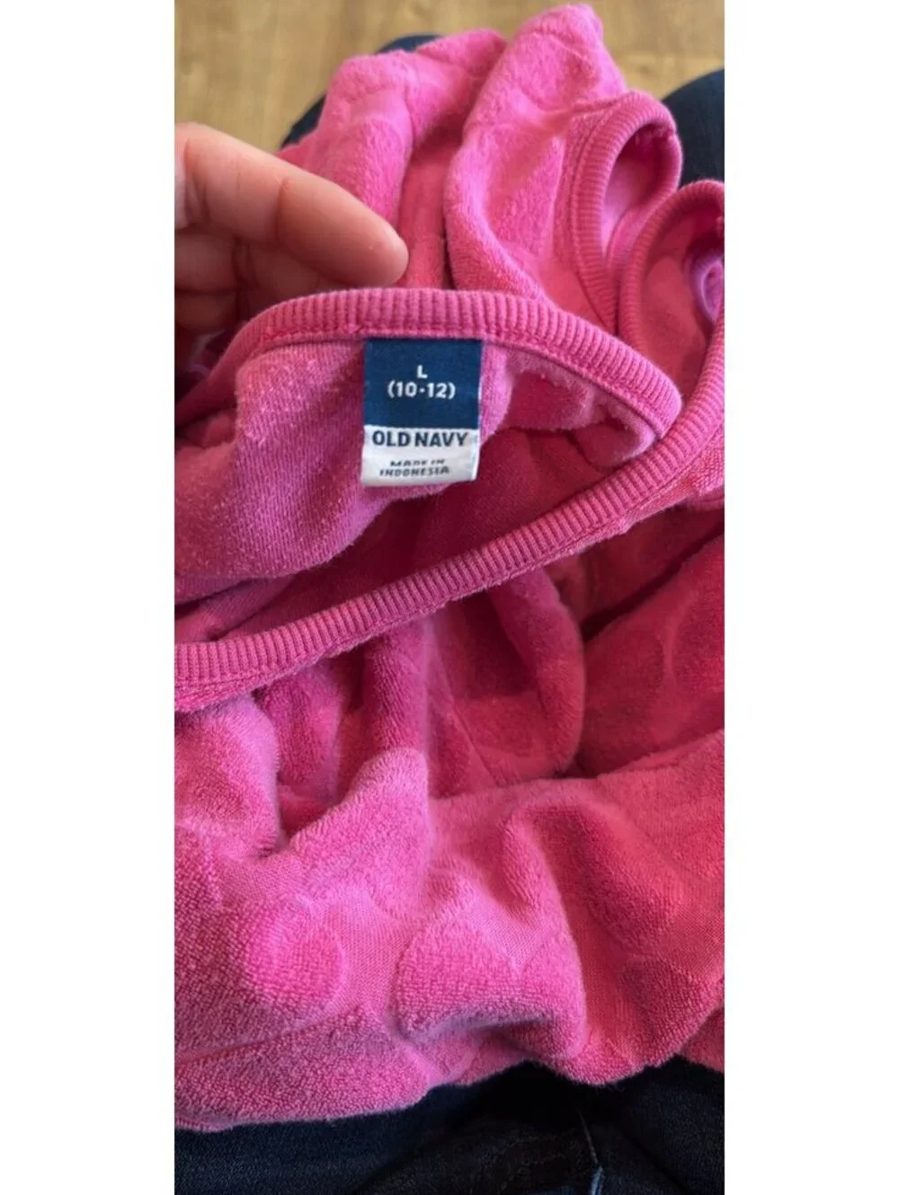Girls pink romper